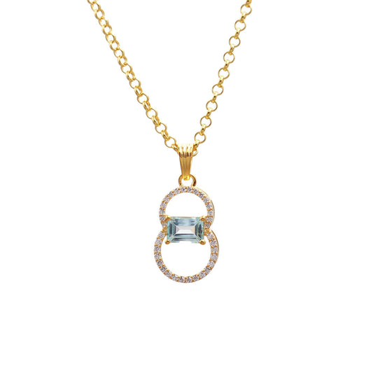 Infinity Blue Topaz Pendant